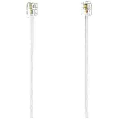Hama Telefon (analog) Anschlusskabel [1x RJ11-Stecker 6p4c - 1x RJ11-Stecker 6p4c] 3 m Weiß