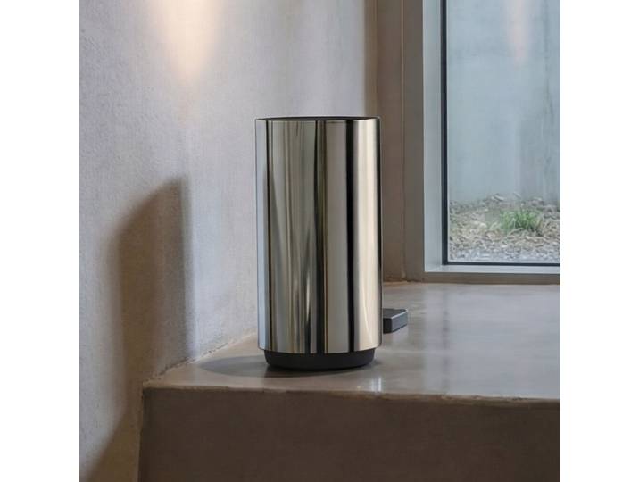 Tobo F140 Stehlampe, nickel, Höhe 28 cm – DCW Éditions - Wohnzimmer - Design - Metall