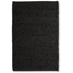 TISCA Webteppich Orlando Pamir 140 x 200cm Schurwolle Schwarz 200 cm