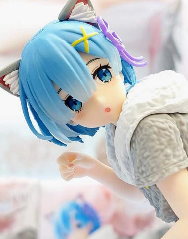 Taito Re Zero Rem Cat Room Wear PVC Statue Desktop Figure
