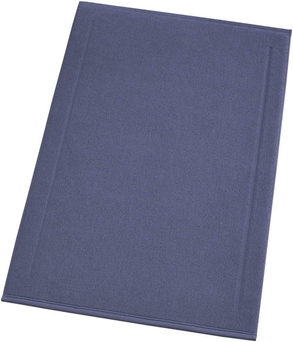 Luxe badmat van 100% Australisch katoen in saffierblauw, 60 x 100 cm
