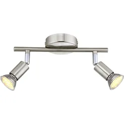 Globo 57991-2 Matrix Strahler Metall Verchromt, 2X Gu10 Led