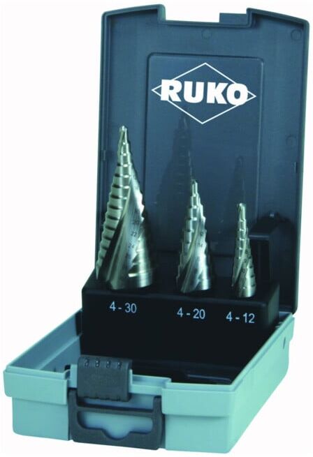Jeux de forets étagés HSS en cassette ABS ; Ruko (101026RO)