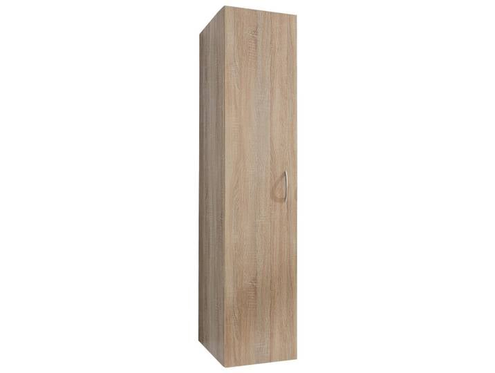 Xora Mehrzweckschrank, Eiche, 6 Fächer, 50x185x40 cm, Made in Germany, DIN EN ISO 9001, BQ - Bündnis für Qualität, erweiterbar, Waschküche, Mehrzweckschränke