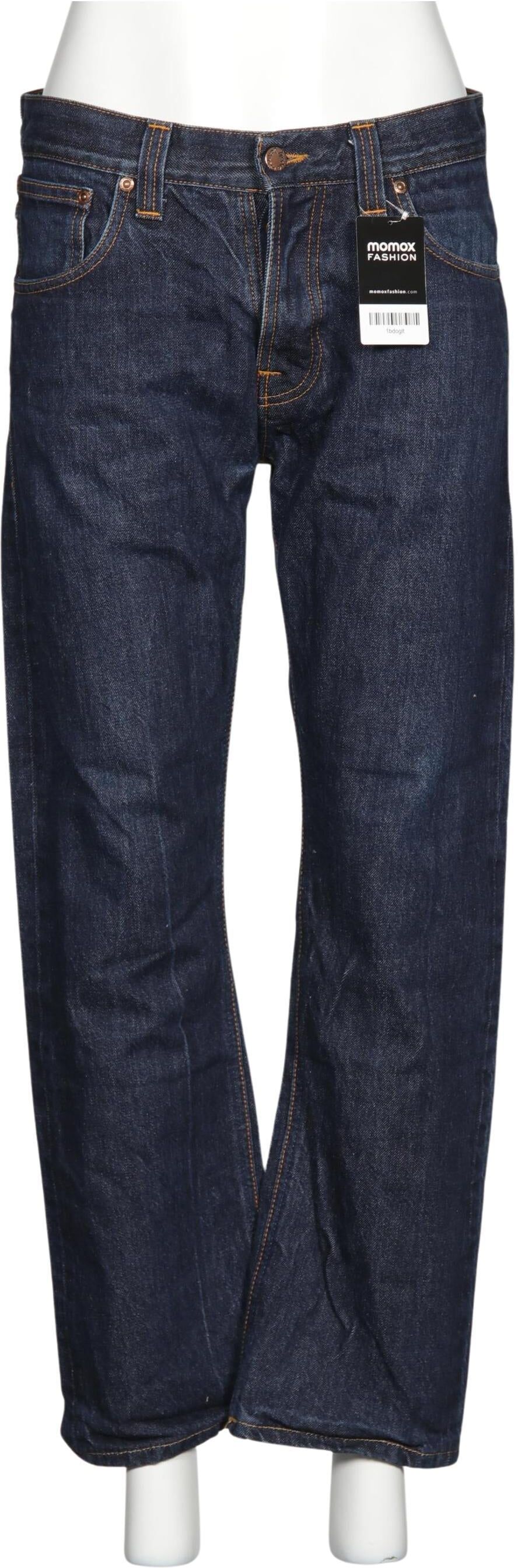 Nudie Jeans Herren Jeans, Marineblau, Gr. W32, Baumwolle - Second Hand
