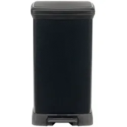 Curver Decobin Abfalleimer Mit Pedal Rechteckig - 50 L - Schwarz Carbon