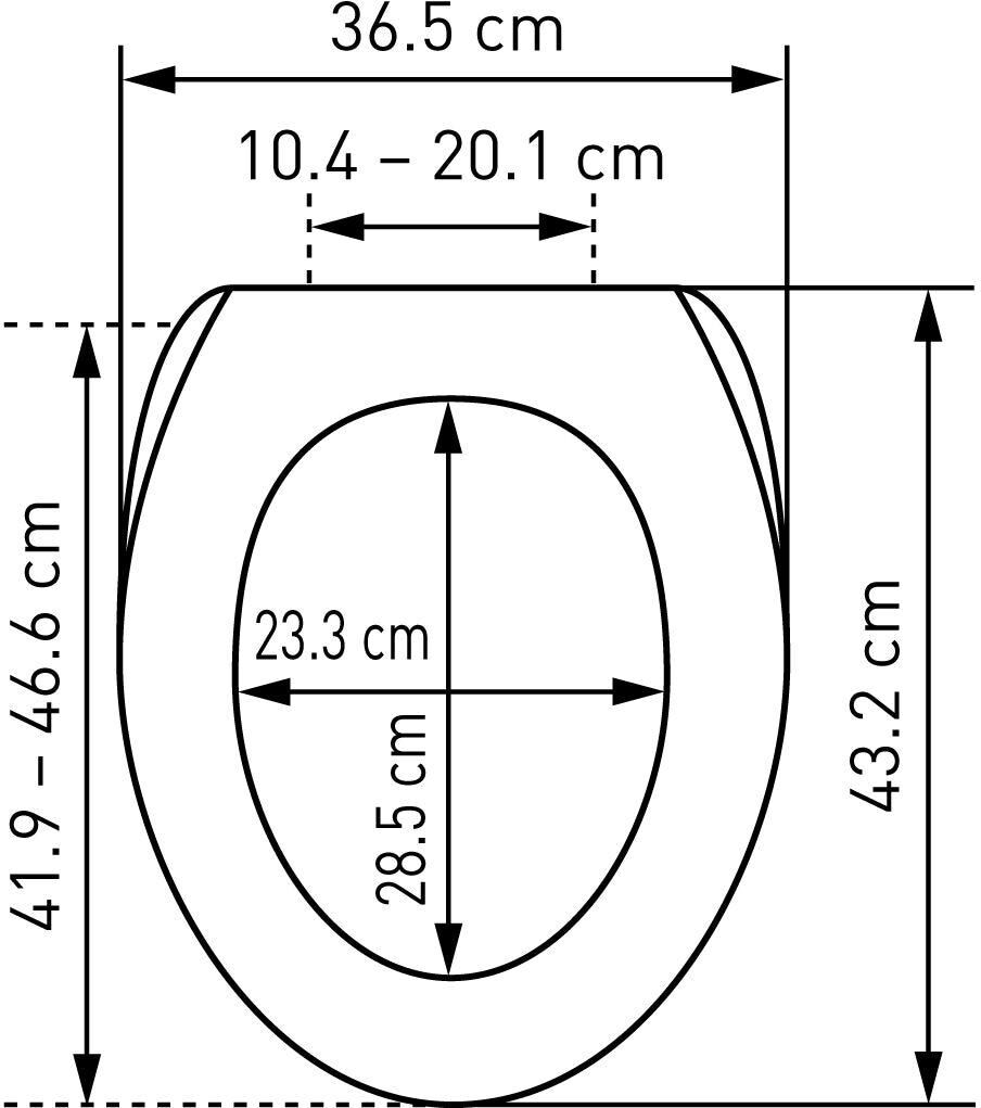 WC-Sitz DIAQUA "Menton Absenkautomatik, Weiss", weiss (weiß), B:36,5cm L:46,6cm, WC-Sitze, WC-Sitz weiß Einheitsgröße