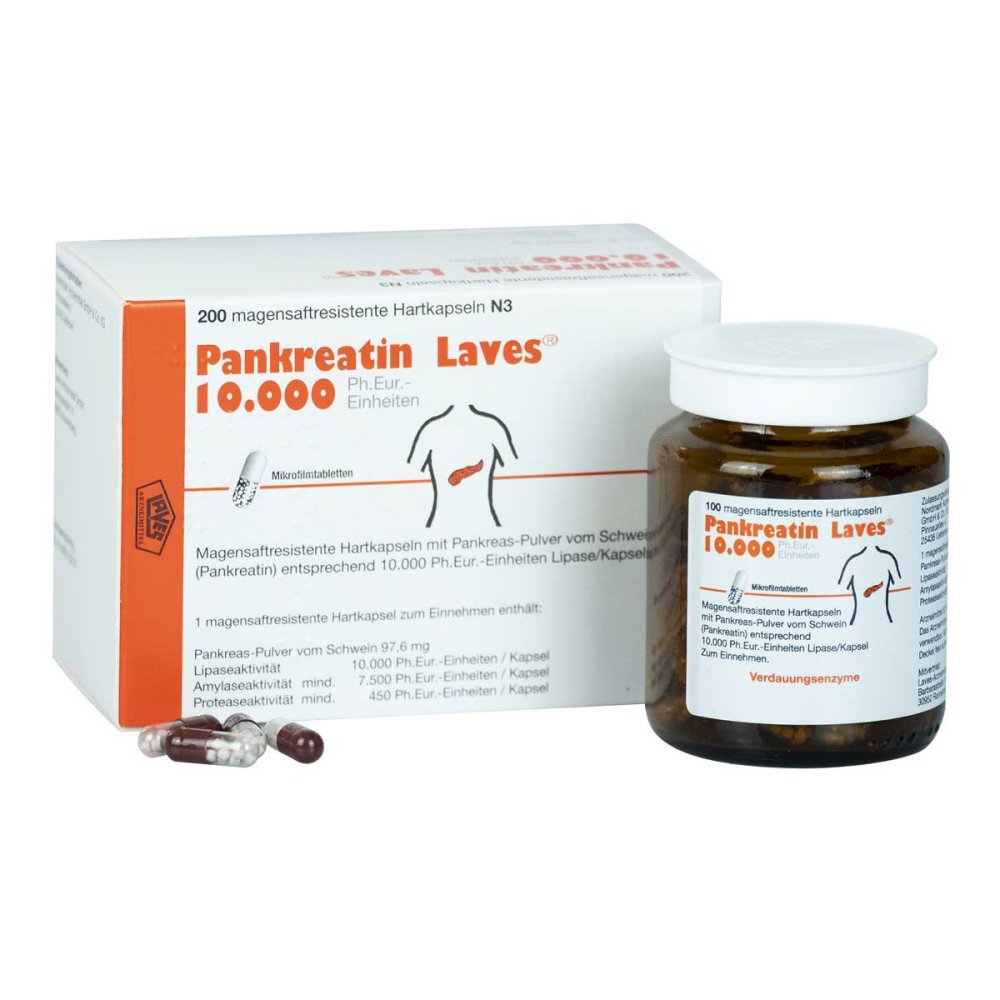 Laves-Arzneimittel GmbH Pankreatin Laves 10.000 Ph.eur.-einh.msr.hartkaps. 16134814