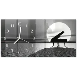 WANDUHR aus Glas 60x30 cm - Klavier