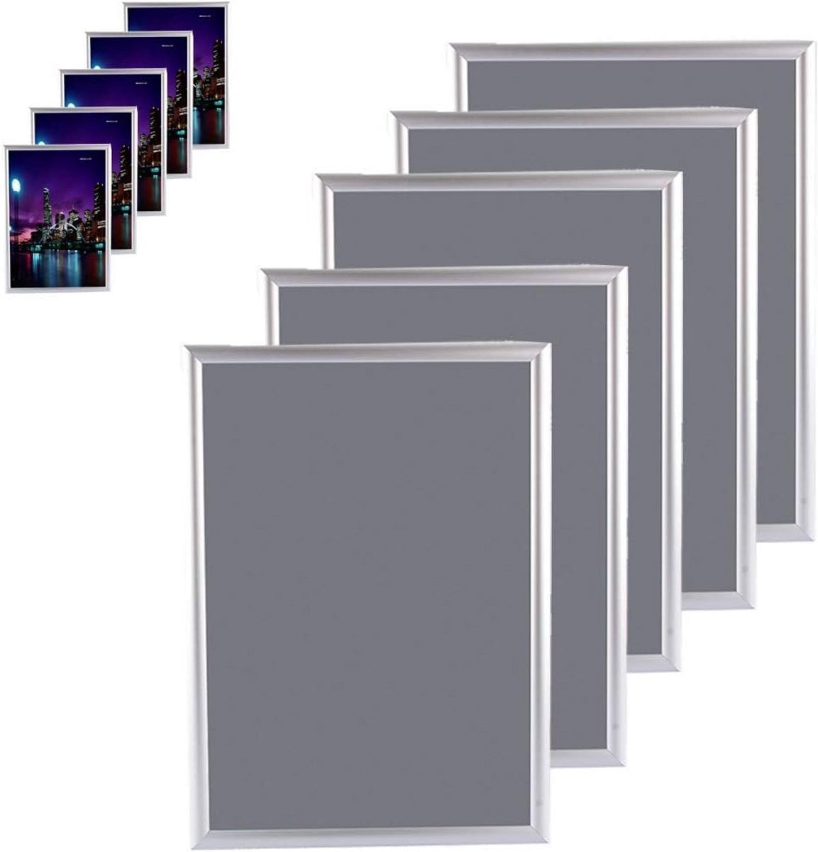 Zilveren Aluminium Poster Frame A2 voor Wandmontage en Display