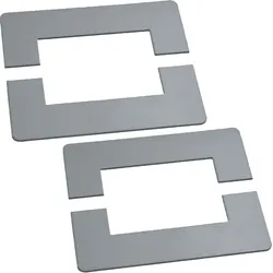 Hager DABA5008089006 Wandanschlussblende aus Stahlblech zu Deckenanschlussbahn DABA 50x80mm weißalu