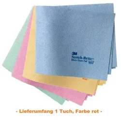 Microfasertuch 3M Scotch Brite Duett Pad 32x40 cm rot für alle Oberfllächen geeinget