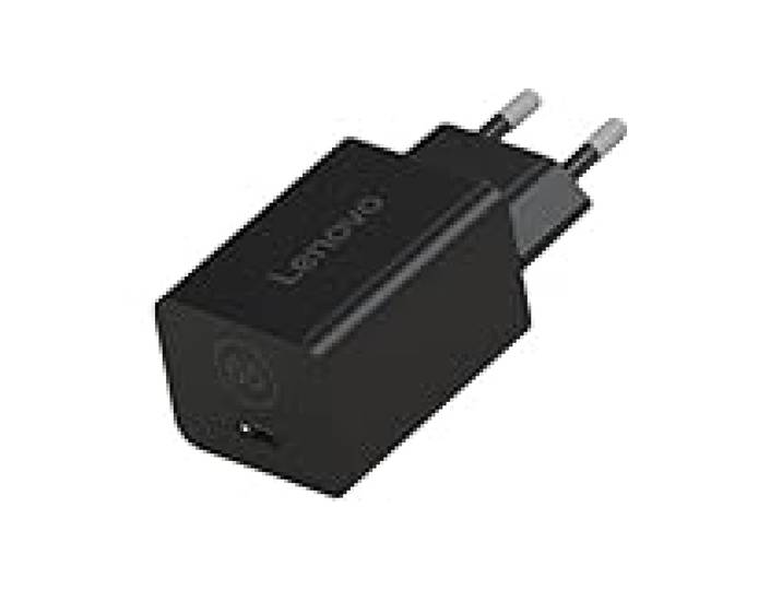 Lenovo Adaptateur GAN Nano 65W (Charge Rapide PC et Appareils Mobiles, USB-C, Voltages de Sortie Réglables, Compact) Câble 1,5 m - Couleur Noir
