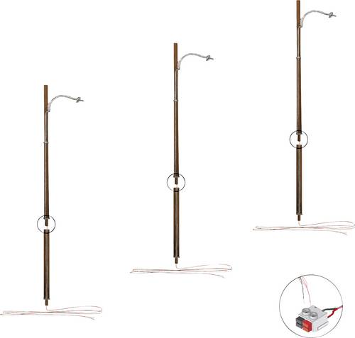 Woodland Scenics H0 Holzmastleuchte einfach WJP5630 3St.