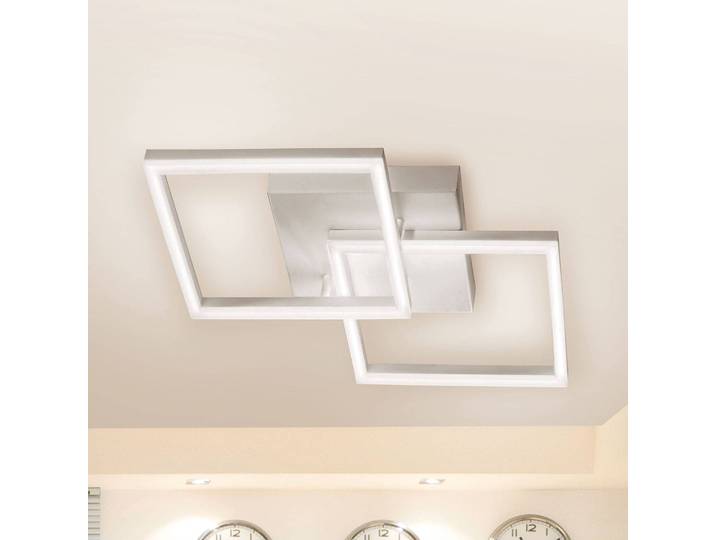 Fabas Luce LED Deckenleuchte Bard, dimmbar, weiß / opal, für Wohn- / Esszimmer, Aluminium, Modern