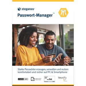 Steganos Office-Software Passwort Manager 2024, Vollversion, PKC, 5 Geräte,1 Jahr, deutsch