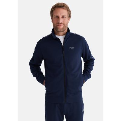 Sweatjacke STOOKER MEN "SIDNEY Sweatjacke Sportjacke", Herren, Gr. L, blau (navy), Sweatware, 100% Polyester, regular fit, ohne Ausschnitt, Sweatjacken Sweatjacke, Sportjacke Stehkragen Regular Fit für Herren