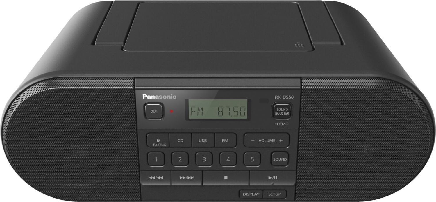 Panasonic RX-D550, Tragbar, FM, UKW, 20 W, Schwer, Weich, Vokal, MP3, 1-Weg