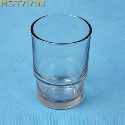 Perfect Picks Market Modern Glass Toothbrush Holder Transparent Matte Bathroom Cup transparent