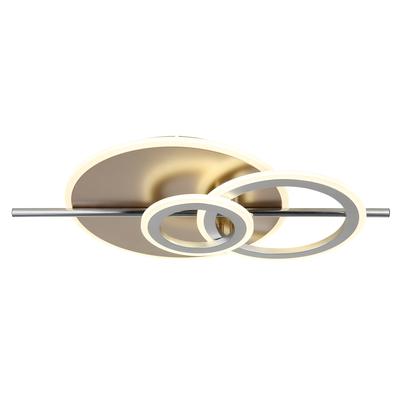 GLOBO LIGHTING Deckenleuchte "NORRIS", gold (champagnerfarben matt), H: 8,5cm, 1 Stk., Leuchten, Deckenlampe Wohnzimmer-Leuchte Schlafzimmer-Leuchte Flur Küche, Deckenleuchte