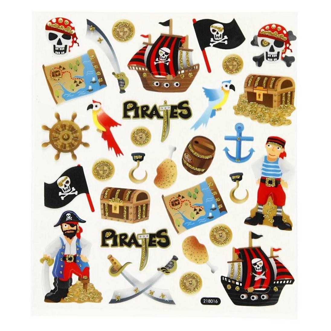 Creativ Company Motivsticker Pirat 1 Blatt, Mehrfarbig (1 Sticker) (28911)