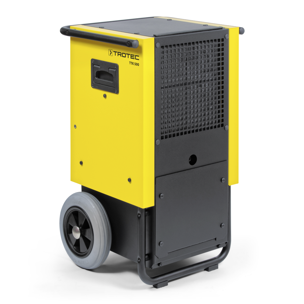 TROTEC Bautrockner TTK 500 | Trockenhaltung von Räumen bis 940 m³Hohe Entfeuchtungskapazität - auch bei Temperaturen unter 15 °C