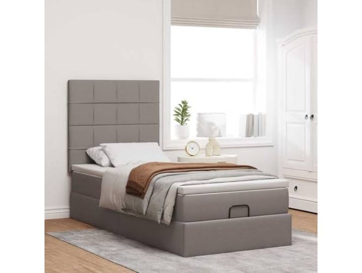 KTHLBRH Boxspringbett 90 x 190 cm mit Matratze Hydraulischer Aufzug, Polyestergewebe, Taschenfedern, Matratzenbezug inklusive