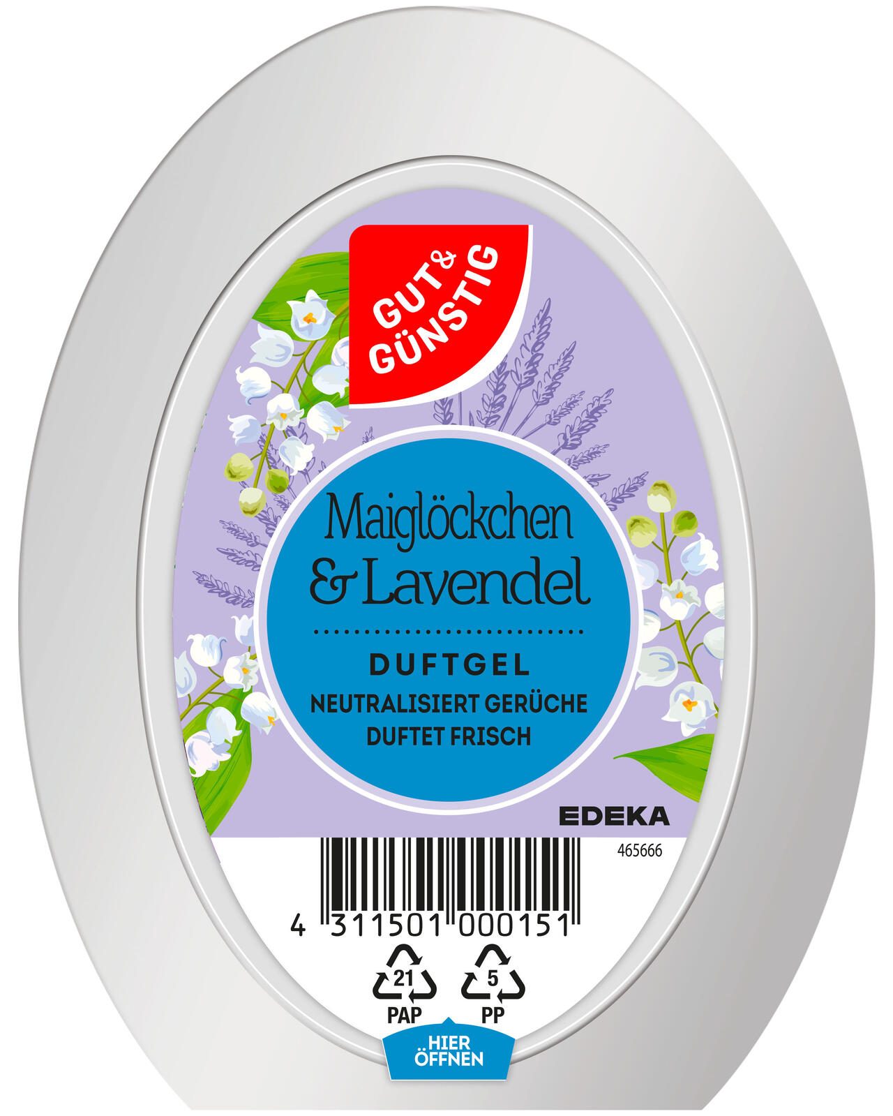 GUT&GÜNSTIG Duftspender Maiglöckchen & Lavendel 150,0 g 5618694009