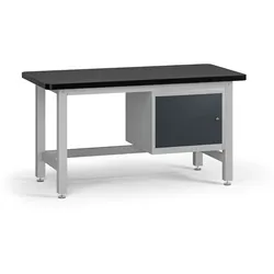 Werkbank G4 mit Schrank, 1500 x 750 x 800 mm, Graphit
