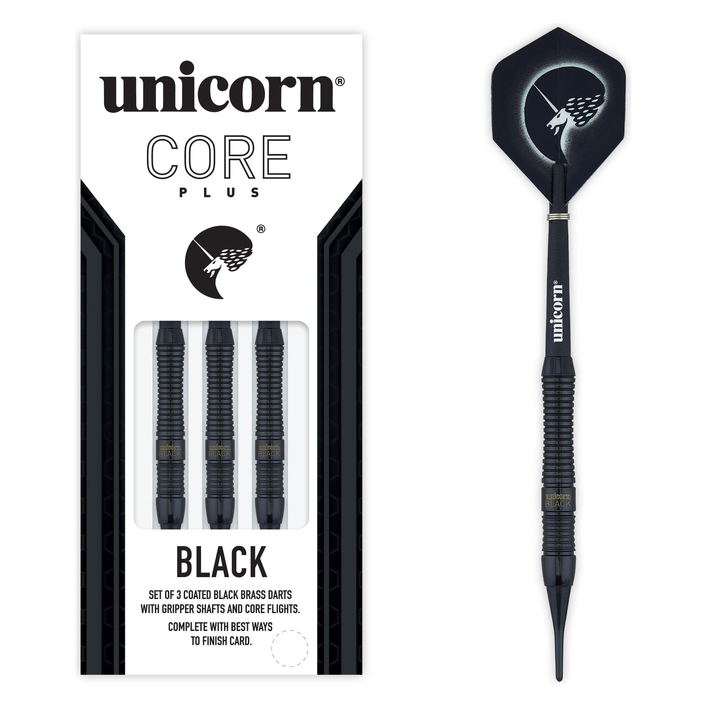 Unicorn Core Plus Black Brass Soft Darts 1 Satz (18 g) (04285)