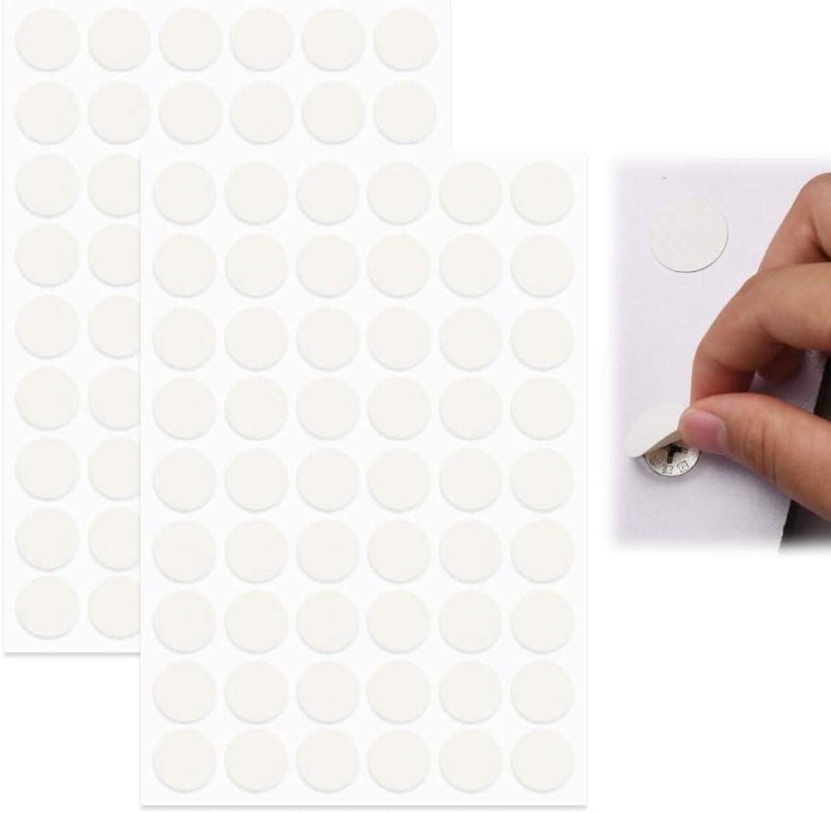 108 stuks Zelfklevende PVC Schroefgat Stickers Meubeldopjes Wit - 21 mm