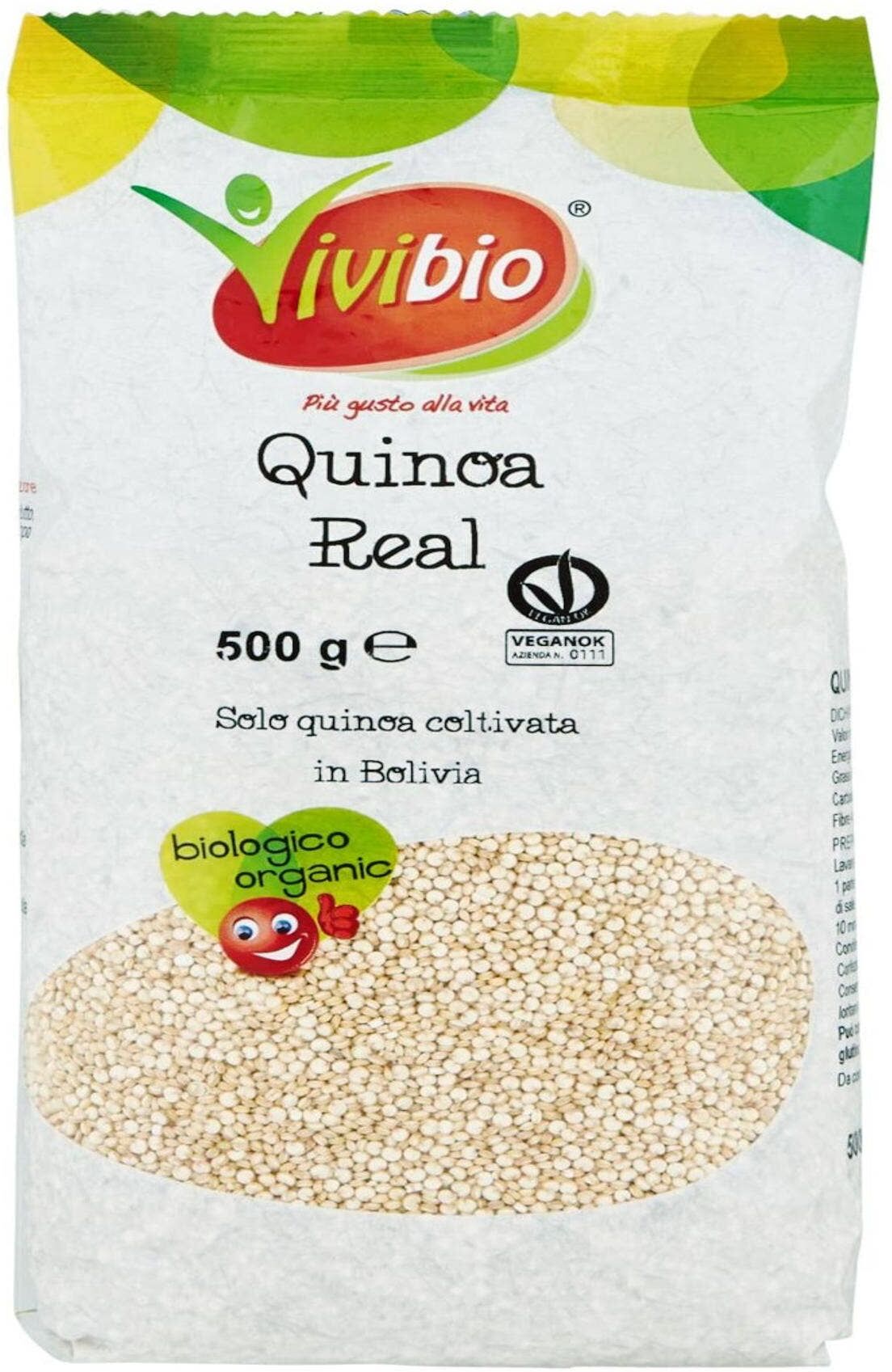 VIVIBIO Quinoa Real 500 Grammi 