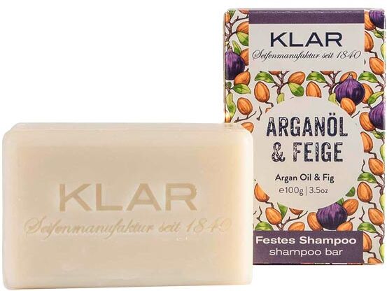 100g KLAR Festes Shampoo Arganöl & Feige