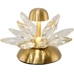 KHG LED-Tischleuchte  Flower , gold , Maße (cm): H: 11  Ø: 16