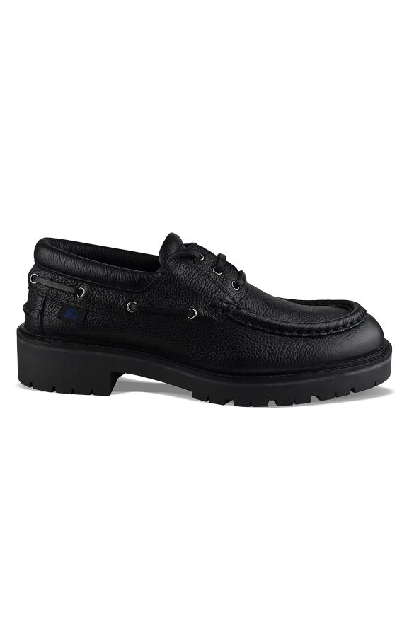 Burberry Raft Boat-Schuhe Schwarz