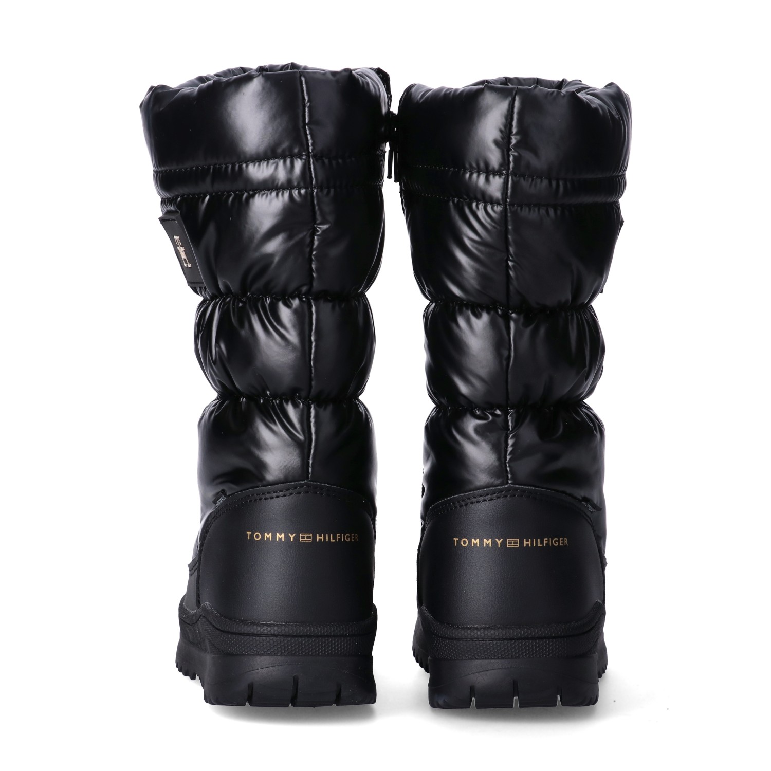 Winterboots TOMMY HILFIGER, Mädchen, Gr. 35, wärmend, schwarz, Lederimitat, Textil, Schuhe Winterboots, Moonboots, Winterstiefel mit trendigen Steppnähten
