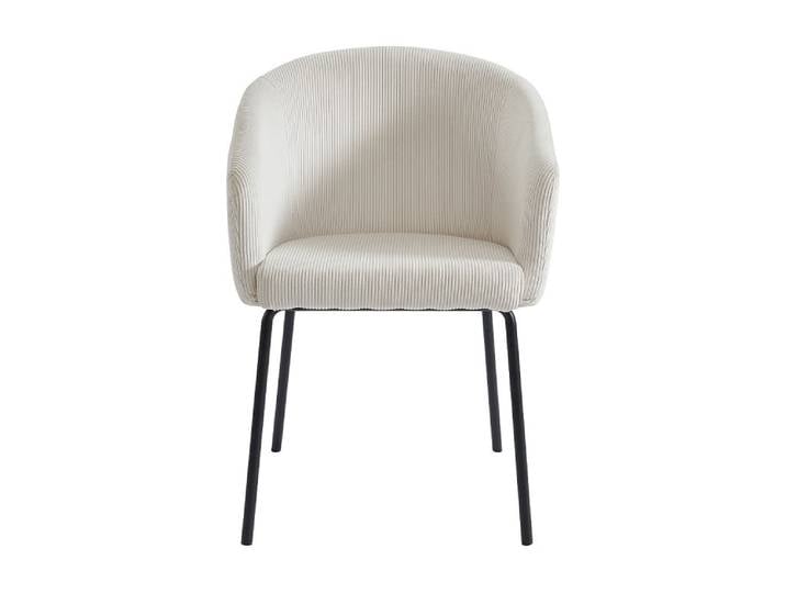 Lot de 2 chaises velours crème