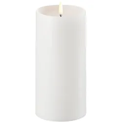 Uyuni LED Stumpenkerze shoulder 7,8x15cm nordic white
