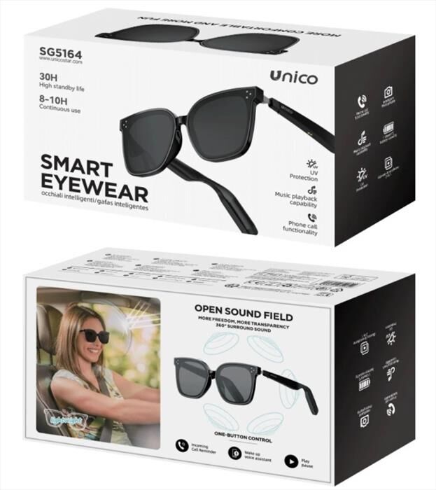 KARMA Occhiali Musicali Bluetooth Sg 5164-nero