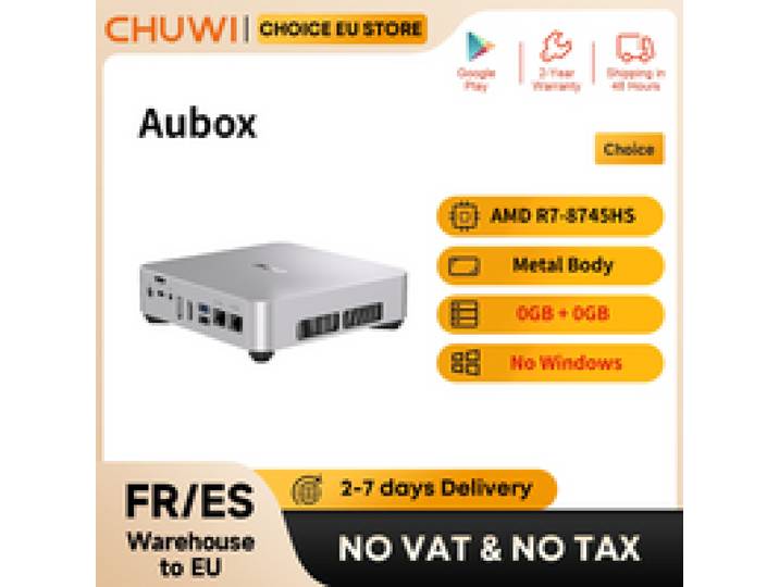 CHUWI Aubox Mini PC AMD Ryzen7 8745HS met Oculink DDR5, geen RAM, geen ROM, geen besturingssysteem, desktop gamingcomputer, WiFi 6, BT 5.2