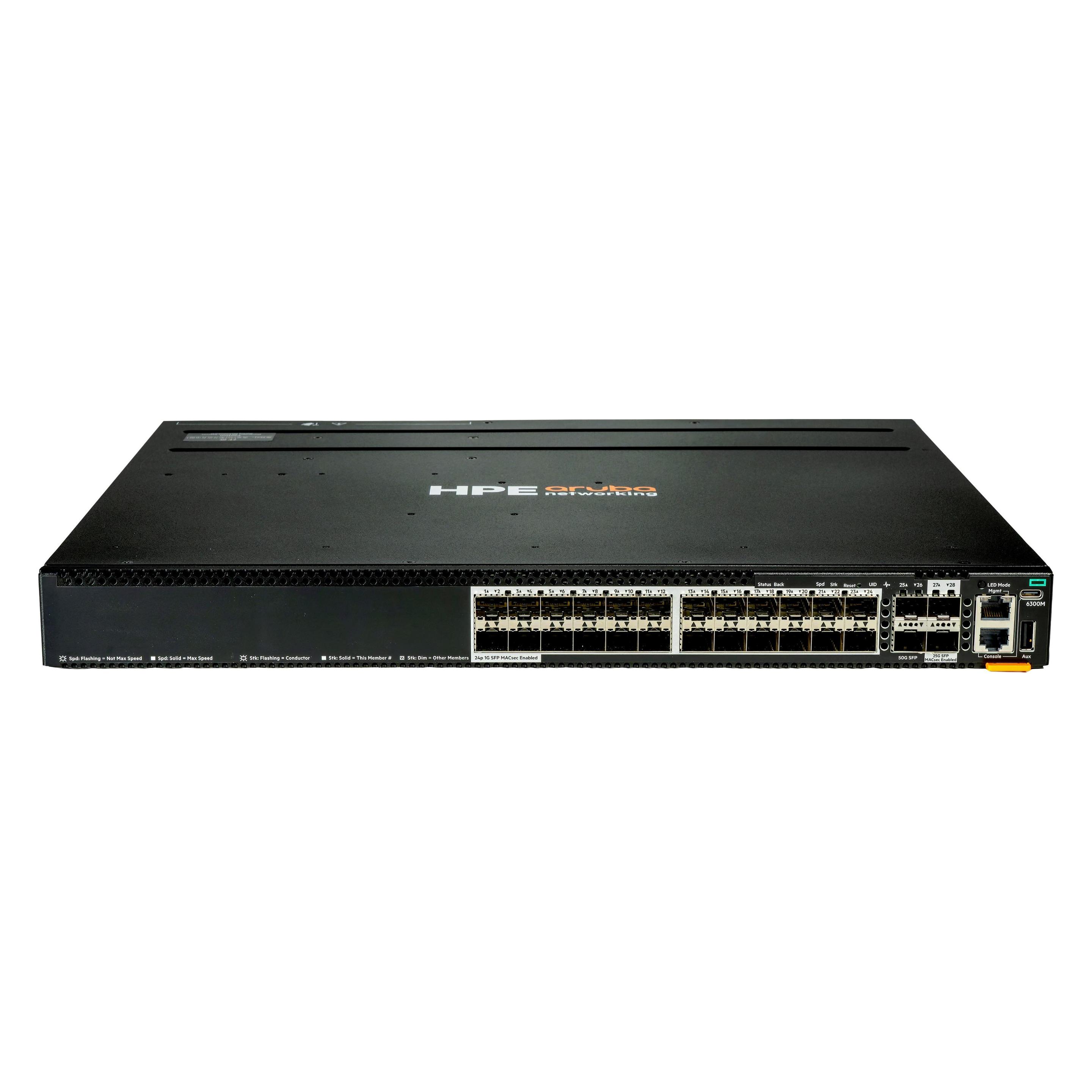 HPE E Aruba Switch, 24 Port SFP, 2 Port SFP56, 2 Port SFP28, MACsec (24 Ports) (S4P44A)