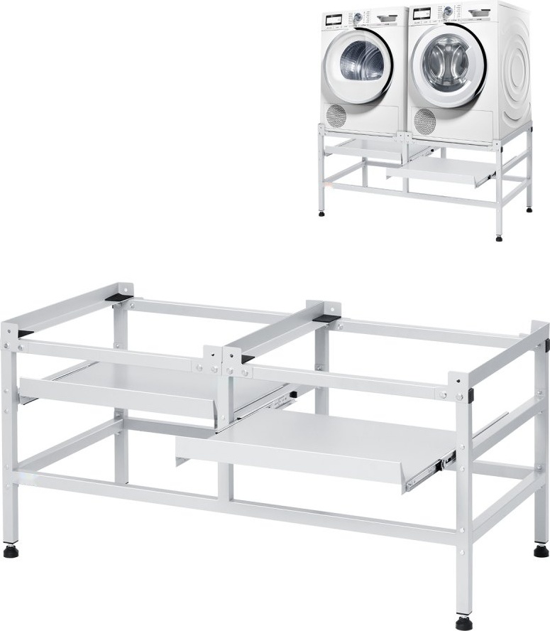 Hochwertiges Waschmaschinen-Untergestell Trockner Unterbau Podest - 1230x635x625mm - Maximale Tragkraft 267kg - Premium Haushaltsgeräte-Untergestell