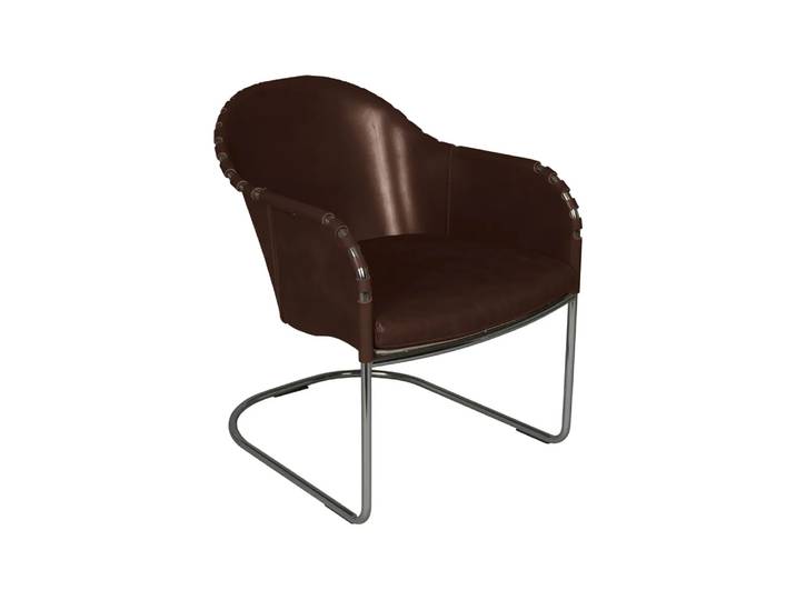 Källemo Fauteuil Ingo Brun cigare-chrome