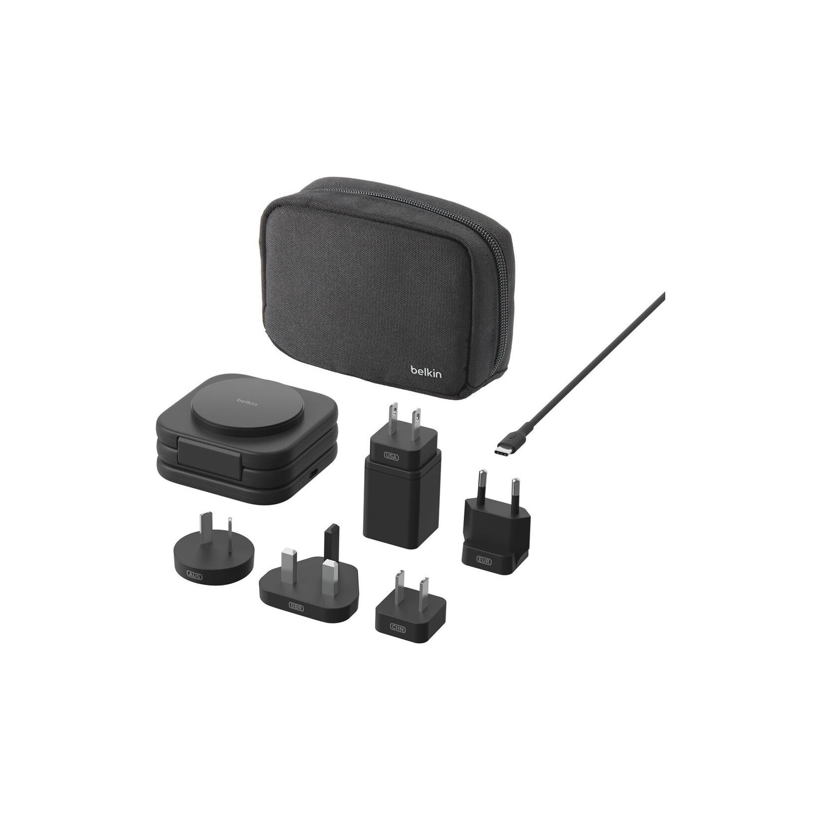 BELKIN BoostCharge Pro Magnetische kabellose 3-in-1-Reiseladestation mit Qi2 (15 W) (WIZ024HQBK)