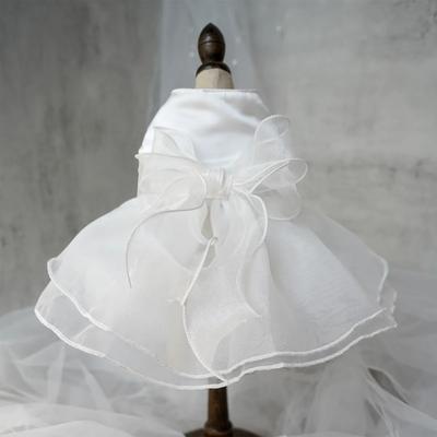 Happy Pet Pantry Luxury Dog Wedding Dress For Small Dogs Pet Prom Party Princess Costume In White S 1