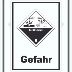 HB-Druck Aufkleber Ätzende Stoffe Gefahr Corrosive A9 (37x52mm)