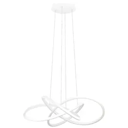EGLO LED-Pendelleuchte Riaza Aluminium Weiß 90 cm