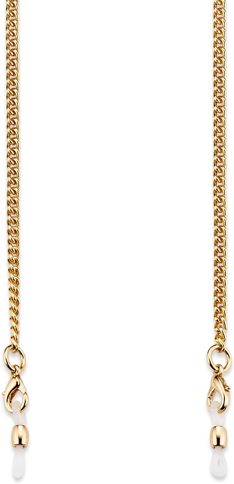 Brillenkette BRUNO BANANI "Schmuck Geschenk - Perfekt zu Brille und Sonnenbrille", gold (gelbgoldfarben), Tragebänder, DamenL:75cm, Aluminium, Messing, Silikon, Brillenkette, als Maskenkette tragbar, L:75cm gelbgoldfarben Einheitsgröße