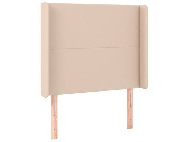 Makastle Kopfteil mit Ohren Cappuccino-Braun 103x16x118cm Kunstleder