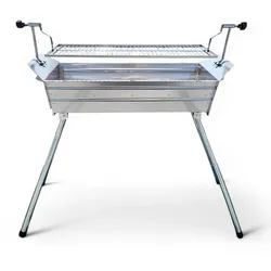 Grillpeter Mangal Ararat Edelstahl 2mm Schaschlikgrill mit verstellbarer Grillhöhe